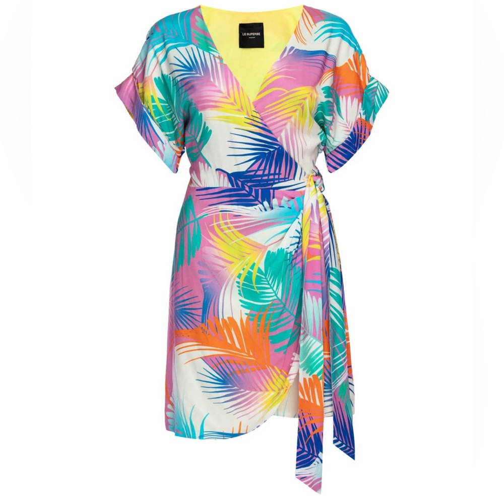 Le Superbe Desert Palms Wrap Dress NWT